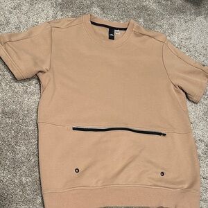 adidas Men's Tan Short Sleeve Sweater